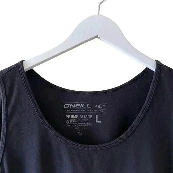 O’Neill Cotton Black Graphic Premium Tank Top SZ L #1233 - Picture 2 of 11